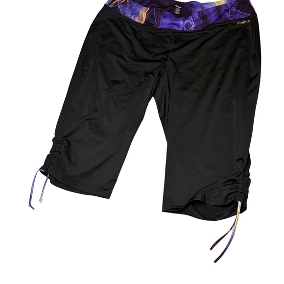 Reebok‎ Womens Black Athletic Capri Leggings Drawstring Waist Size 22/24 - Picture 4 of 5